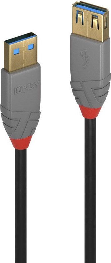 LINDY 36760 USB-kabel 0,5 m Zwart