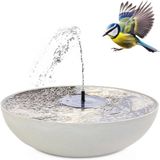 Merkloos / Sans marque Wan GmbH Ronde Tuinfontein op Zonne-energie 45 cm Beige Grijs Drijvend Decoratief