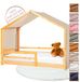 Merkloos Omgoods - Kanopy Bedgordijn van 100% Katoen voor Kinderbed - Beige, 97 x 402 cm, Zonder Tas
