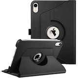 Fintie Hoes Compatibel met iPad Mini 6e Generatie 8.3 inch 2021, 360 Graden Draaibare Standaard Beschermhoes met Auto Sleep/Wake Functie compatibel met iPad Mini 6, Zwart