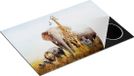 Chefcare Inductie Beschermer Afrikaanse Dieren op het Gras - 75x50 cm - Multicolor