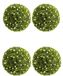 Buxusbollen en -planten Plastique - Set van 4 hangende bloembollen, 32 cm - Gemaakt van Plastique (PE) - Met ophangketting - 20 kabelbinders - Geschikt voor buiten, bruiloften, feesten en woondecoratie - Blanc