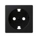 SIMON - Schuko-stopcontact met aarde, serie 82 Concept, compatibel met de series 75, 31, 82 en 88, mat, anti-vingerafdruk, zwart