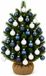 Merkloos / Sans marque Kaemingk B.V. Kleine kerstballen - 28x - donkerblauw wit - 3 cm - kunststof - onbreekbaar - mini formaat