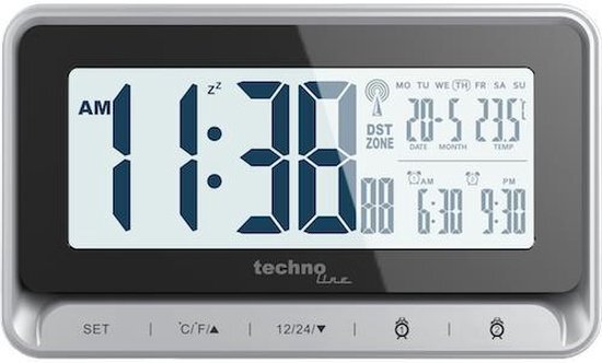 technoline Wekker - Radio gestuurd - Thermometer - WT 290