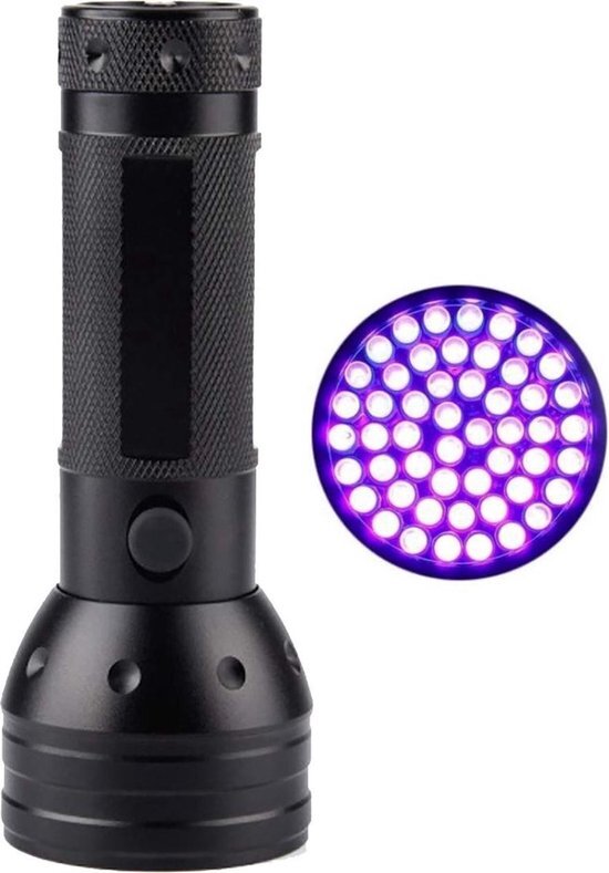 BASEY. UV Zaklamp LED Black Light - Ultra Violet Zaklamp Met LED Verlichting - Blacklight Zaklamp UV LED - Ultra Violet Zaklamp - Zwart
