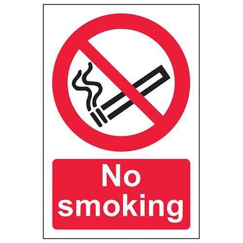 V Safety VSafety No Smoking Prohibition Sign - 150mm x 200mm - 2mm Rigid Plastic