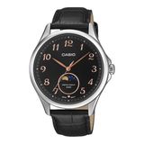 Casio Casio Collection MTP-M110L-1AVER Horloge - Leer - Zwart - Ø 41 mm