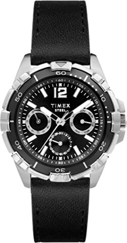 Timex Timex Classic Premium herenhorloge met leren band van 44,5 mm TW2V79100