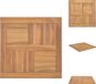 vidaXL Tafelblad vierkant 50x50x2,5 cm massief teakhout