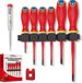 Mustbau jeu de tournevis 9 pièces – Mustbau tournevis set magnétique, fente et cruciforme | pour artisanat, bricolage et DIY