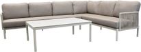 AVH-Collectie Joshua Hoek Loungeset 3-delig Aluminium Latte