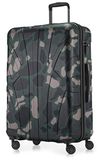 Suitline Grote koffer 76 x 53 x 31 cm ABS harde schaal uitbreidbaar (96-110 L) met TSA slot 4 dubbele wielen telescopische handgreep trolley, Camouflage