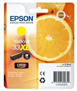 Epson T3364 Yellow Ink Cartridge - 8ml - Compatible with XP-530, XP-630, XP-635, XP-830