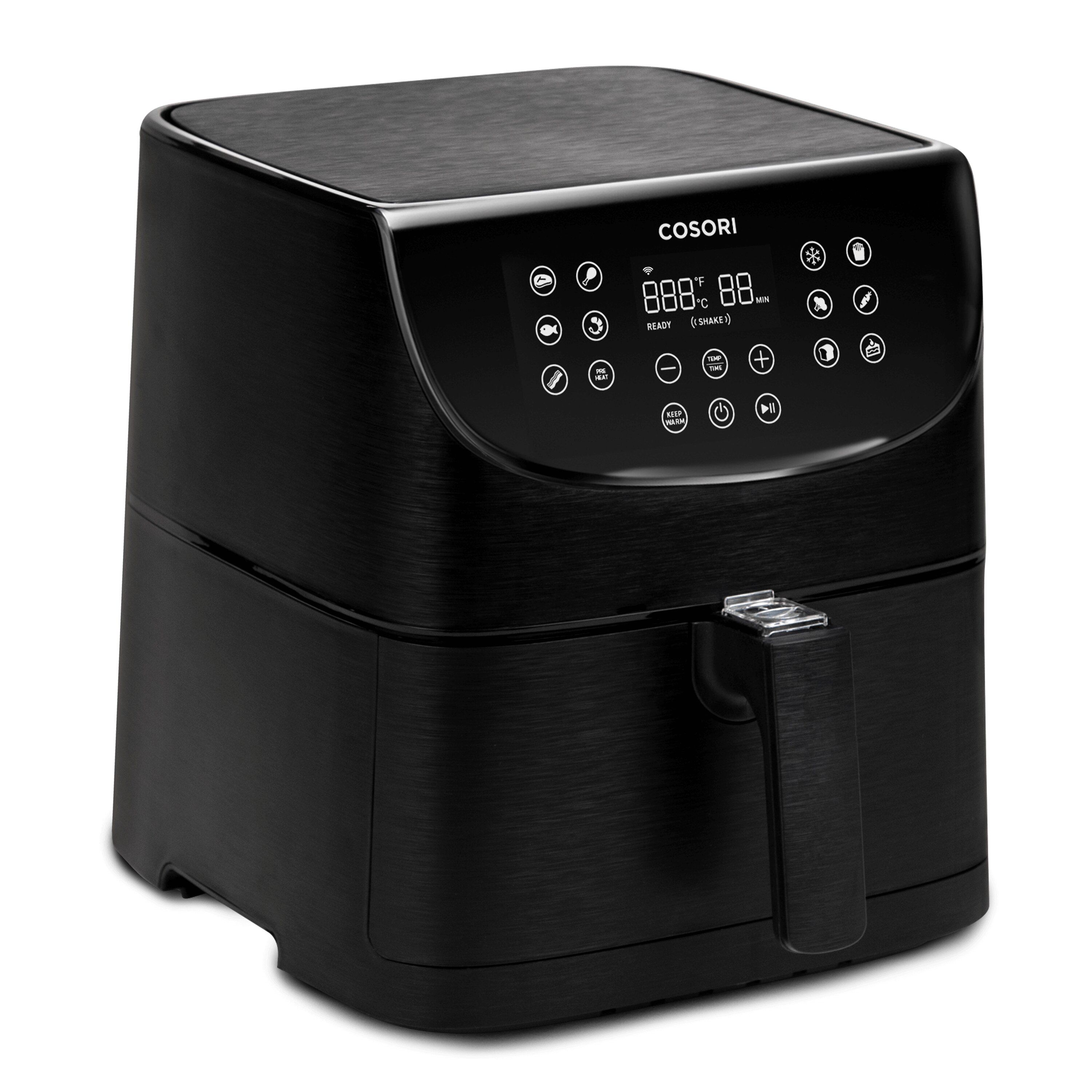 Cosori Smart Airfryer XL - 5.5L - Zwart - Met App Connectie - Inclusief Spiezenrek en 5 Spiezen