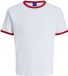 JACK&JONES JORSANREMO BINDING TEE SS CREW NECK Heren T-shirts L Katoen Elastaan Gestreept Ronde hals Korte mouw Regular Fit Casual Bright White