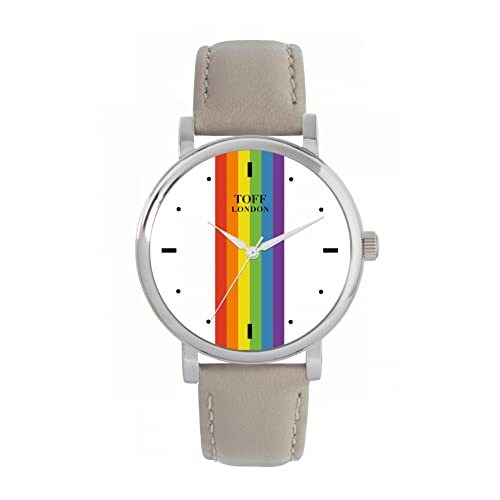 Toff London Pride Lineaire witte wapenstokken Horloge