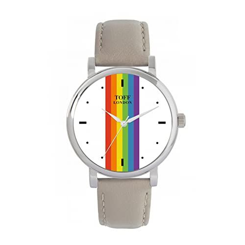 Toff London Pride Lineaire witte wapenstokken Horloge - 5059911142953