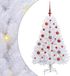 vidaXL - Kunstmatige - Hinged - Kerstboom - Wit - 120 - cm - PVC - en - Staal