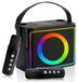 Karaokemachine - 2 microfoons sans fil - Bluetooth - 10 W - éclairage LED