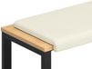 vidaXL - Coussin de banc - velours côtelé - crème