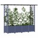 vidaXL Verhoogd bed met trellis en dak Grijs 203 x 40 x 136 cm PP