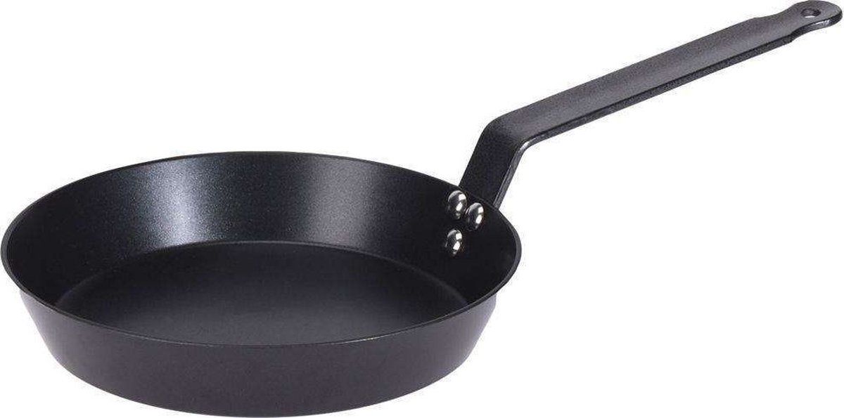Koekenpan - Paellapan - 24 cm - Zwart - Aluminium