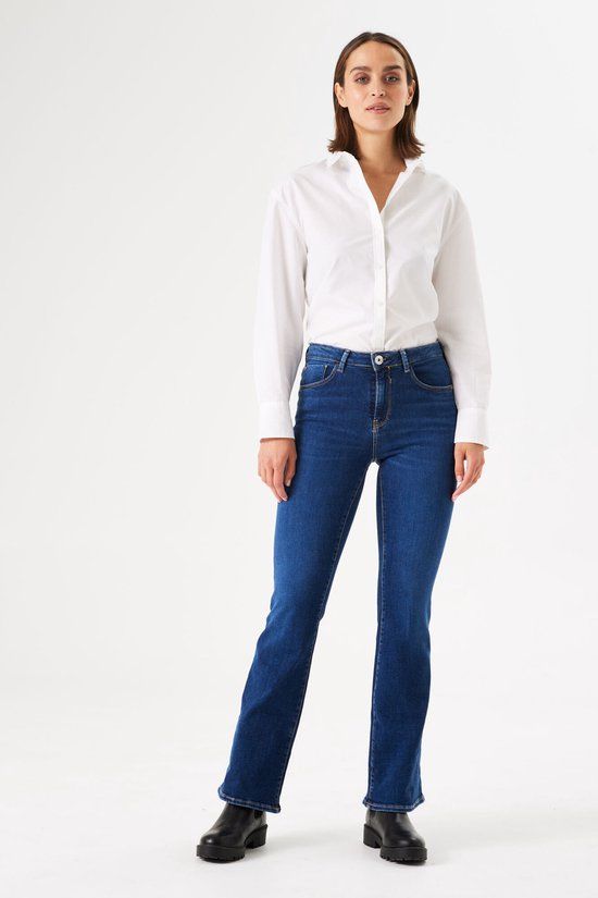 Garcia Celia Dames Flared Fit Jeans Blauw