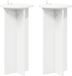 vidaXL Pieds de plantes 2 pièces Blanc Bois traité Ø29,5 x 60 cm