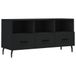Meuble TV 102x36x50 cm bois travaillé noir