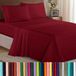 Elegant Comfort Beddengoedset, diepe zak tot 16 inch, microvezel, bordeaux, California King