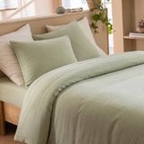 Terre De Nuit Housse de couette 260x240 gaze de coton vert