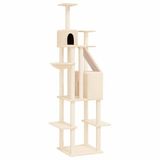 vidaXL Kattenmeubel met sisal krabpalen 201 cm crèmekleurig