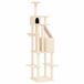 vidaXL Kattenmeubel met sisal krabpalen 201 cm crèmekleurig