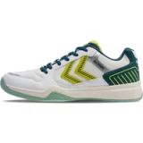 Hummel All Court 228237 Voetbalschoenen Heren Wit/Groen/Geel