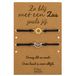 Pax Amare Vriendschapsarmbandjes voor 2 "Zo blij met een zus zoals jij" - Zon & Maan - Sisters Armbandjes met Cadeau Kaartje - Zilverkleurig & Goudkleurig - Elastisch Verstelbaar