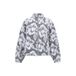 Another-Label gebloemde teddy jas - grijs