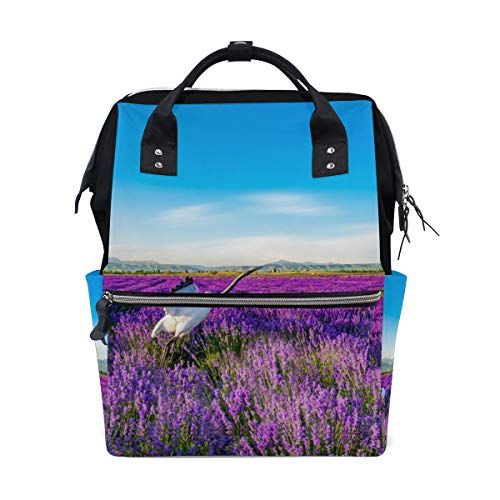 MONTOJ Lavendel Bloem En Kraan Canvas Rugzak Reizen Campus Rugzak