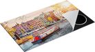 Chefcare Inductie Beschermer Amsterdamse Huisjes 90x55 cm - Multicolor
