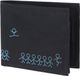 oxmox New Cryptan RFID Protect Querscheinbörse Jumping Jack 2.0 Print Cyan Black zwart