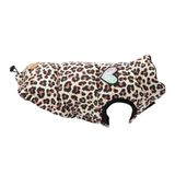 Preziosi Pet Gevoerde warme jas voor honden, comfortabele jas klein 25 cm, verstelbare clipsluiting, gat voor lijn