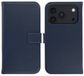 Selencia Echt Leren Bookcase voor de Apple iPhone 18 Pro / 17 Pro - Blauw