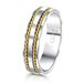 Lucardi Unisex Vriendschapsring Rhodos - Ring - Cadeau - Staal - Zilver- en Goudkleurig