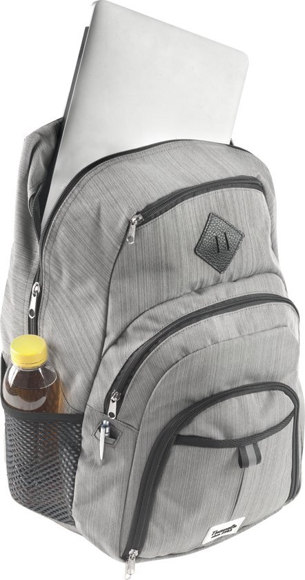 Travelz - Hipster - Rugtas Rugzak - 28 liter - 17 laptopvak - Grijs