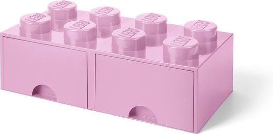 LEGO Brick 8 Opberglade - Lichtroze
