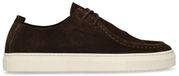 Manfield - Heren - Donkerbruine suède veterschoenen - Maat 44