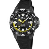 Lotus Herenhorloge 18928/2 Zwart Siliconen Saffierglas