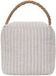 Luance Butée de porte Cube - gris rayé - tissu - 1 kilo - D10 x 23 cm