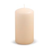 DONAU Home Stompkaarsen, klassieke kaars/crème, beige, 1 stuk, 15 x Ø 8 cm, ongeparfumeerd, voor decoratie, 75 uur brandduur, decoratieve kaarsen, waskaars, tafelkaarsen, altaarkaars
