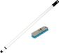 Buemag Schrobborstel kunststof - telescoopsteel wit - 130 cm - grijs/blauw
